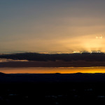 Portugal, Alentejo, Estremoz. 2014. Sunset. In the background the silhouette of Évoramonte.