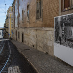 Portugal, Lisbon, Chiado, Rua Vítor Cordon. 2014. A street photo exhibition commemorates the successful 25 April 1974 rebellion against the dictatorship on the same location.