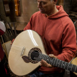 Portugal, Lisbon, 2012. Oscar Cardoso, one of the most prominent builders of the Portuguese guitar in his workshop in a suburb of Lisbon.