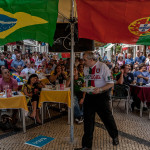 Portugal, Lisbon. 2010. Portuguese and Brazilian soccer fans watch the World Cup match between Brazil and Portugal.