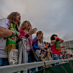 Portugal, Lisbon, Belém. 2012. Supporters of the Portuguese national football team watch the match between Germany and Portugal, resulting in a 1-0 win for Germany.