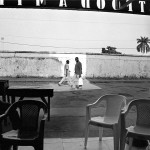 Guinea-Bissau, capital Bissau. 2006. View from the terrace of café "Amir Fast Food".