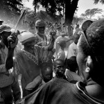 Guinea-Bissau, Elia. 2005. Villagers sing and dance at the initiation ceremonies of the young male adults.