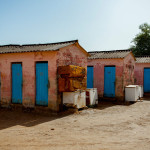 Guinea-Bissau, Cacheu. 2013. Worker's housing at the local fishery plant.