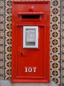 Portugal, Lisbon, 2007. Letter box in Bairro Alto.