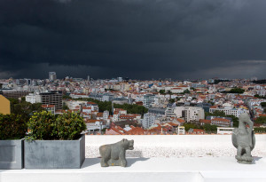 Portugal, Lisbon, 2015. View from Príncipe Real with an approaching storm, #6