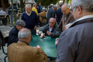 Portugal, Lisbon. 2015. In the park 'Jardim da Parada' in the neighbourhood of Campo de Ourique.