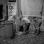 Portugal, Alfama. June 2015. The morning after the annual celebrations of Santo António (Saint Anthony).