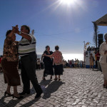 Portugal, Ericeira. 2007. Street party in this fisherman's village.