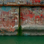 Portugal, Almada, Margueira. 2011. Wall of one of the docks of the 'Lisnave' shipyard, once the biggest in Europe. Closed in 2000.