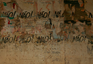 Portugal, Almada, Margueira. 2011. Notice board in the canteen of the 'Lisnave' shipyard, once the biggest in Europe. Closed in 2000.