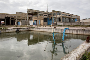 Portugal, Beira Litoral, Figueira da Foz. 2014. Abandoned shipyard 'NavalFoz'. Closed down in 2006.