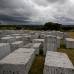 Portugal, Alentejo, Santa Eulália. 2011. Open-air storage of granite blocks.