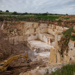 Portugal, Pero Pinheiro. 2012.  A quarry with semi-transformed limestone north of Lisbon.