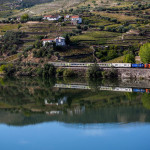 Portugal, Douro valley, near Pinhão. 2013. The railway line between Porto and Pocinho. Built in 1883 and still operational.