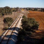 Portugal, Alentejo, near Ervidel. 2013. The station of Santa Vitória on the railway line between Beja and Castro Verde.