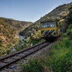 Portugal, Trâs-os-Montes. 2015. The Tua railway, constructed in 1887, is regarded as one of the top ten of the world's most spectacular tracks. A dam was completed near the town of Tua mid 2016. About 25 kilometers of the railway track and of the Tua valley are being submerged thus destroying unrivalled natural beauty. The changing micro climate is also expected to affect the nearby Douro valley, a major wine producing area as well as UNESCO World Heritage.