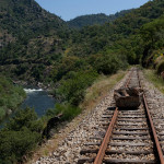 Portugal, Trâs-os-Montes. 2015. The Tua railway, constructed in 1887, is regarded as one of the top ten of the world's most spectacular tracks. A dam was completed near the town of Tua mid 2016. About 25 kilometers of the railway track and of the Tua valley are being submerged thus destroying unrivalled natural beauty. The changing micro climate is also expected to affect the nearby Douro valley, a major wine producing area as well as UNESCO World Heritage.