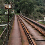 Portugal, Douro valley, Barca d'Alva. 2015. Railway bridge of the abandoned Douro line at the border with Spain.