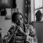 Zimbabwe, Harare, 1986. Zimbabwean writer and poet Dambudzo Marechera (1952-1987) in his apartment at 8, Sloane Court, central Harare.