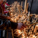 Portugal, Estremadura, Cova de Iria, Fatima. 2016-12-10. Worshippers burn candles and ex-votos at the Sanctuary of Fatima. On May 13, 2017  Pope Francis will attend the celebrations of the first centenary of six apparitions of the Holy Virgin Mary to three shepherd children.