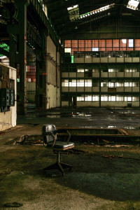 Portugal, Almada. 2011. A favourite place in a hall of the abandoned Lisnave shipyard.