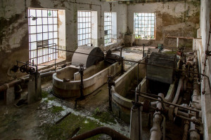 Portugal, Beira Litoral, 2014. Paper factory, established in 1804 and the first paper plant in Portugal with an engine-driven paper press. Closed down in 1986.