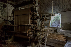 Portugal, Beira Litoral, 2014. Paper factory, established in 1804 and the first paper plant in Portugal with an engine-driven paper press. The factory closed down in 1986.